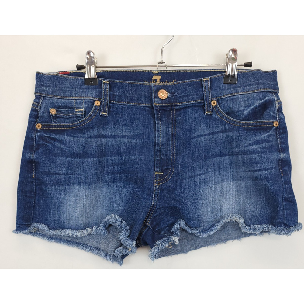 7 For All Mankind Women's Blue Jean Shorts